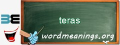 WordMeaning blackboard for teras